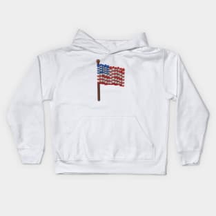 Brick American Flag Kids Hoodie